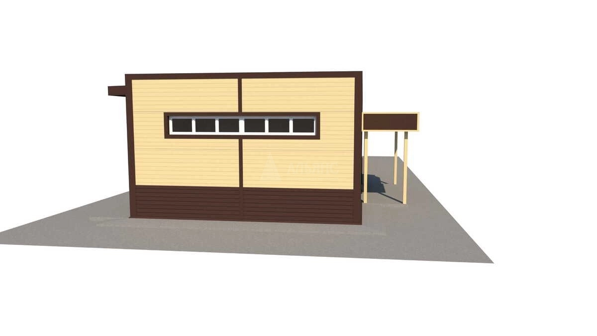 3D визуализация Магазин из сэндвич-панелей - фото 14