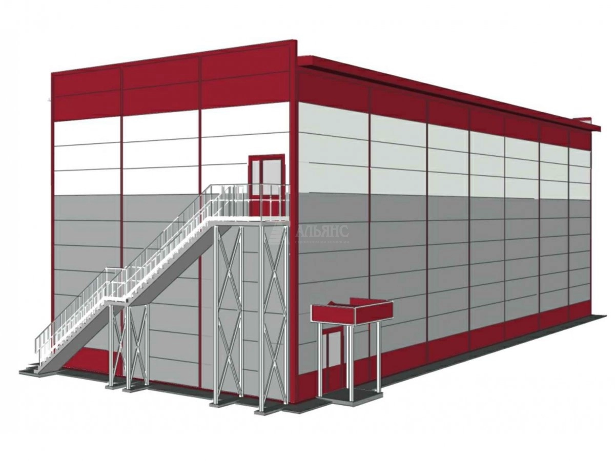 3D визуализация СТО из сэндвич-панелей - фото 2