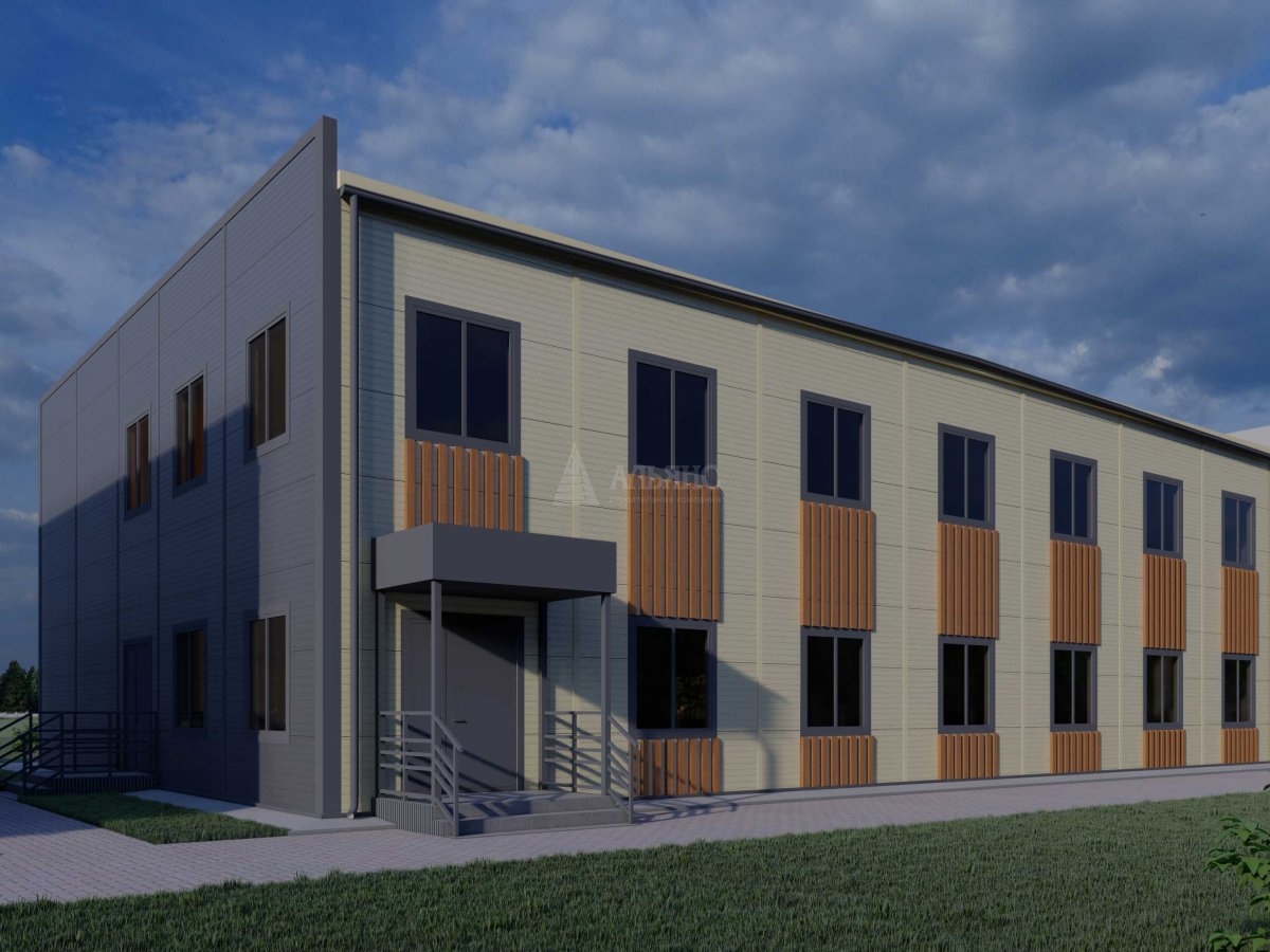 3D визуализация Гостиница из сэндвич панелей - фото 3