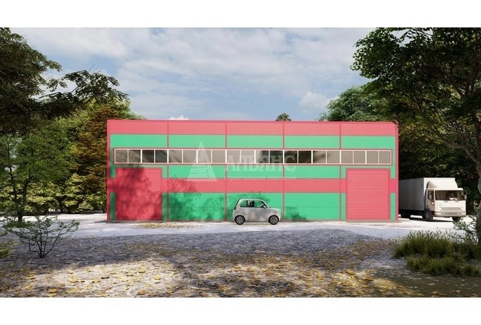 3D визуализация Склад из сэндвич-панелей - фото 2