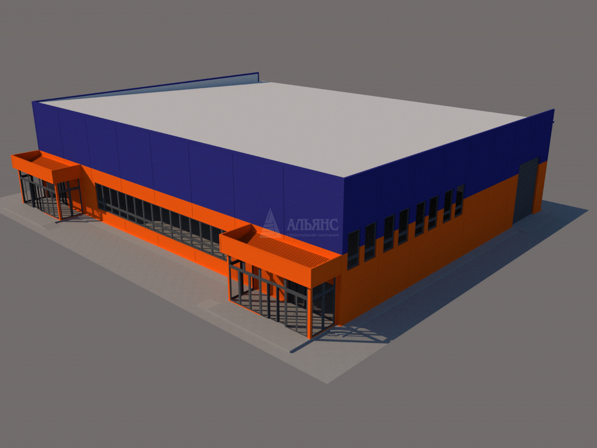 3D визуализация Магазин из сэндвич-панелей - фото 10