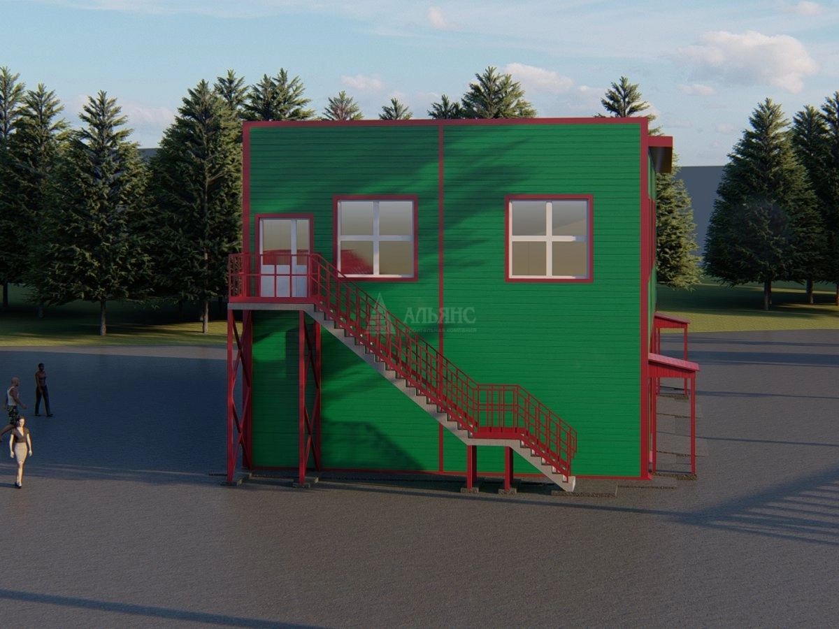 3D визуализация Офис из сэндвич-панелей - фото 2