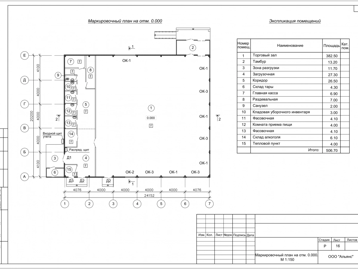 Планировка Магазин Пятерочка из сэндвич-панелей -  фото 3