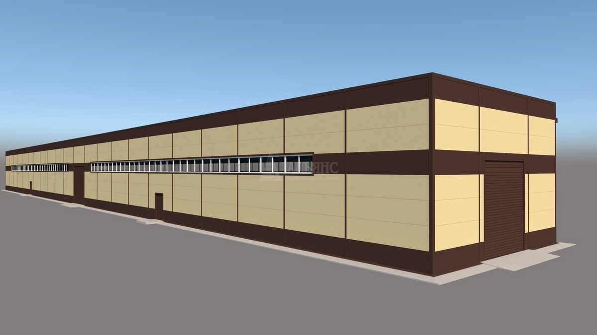 3D визуализация Производственное здание из сэндвич-панелей - фото 5
