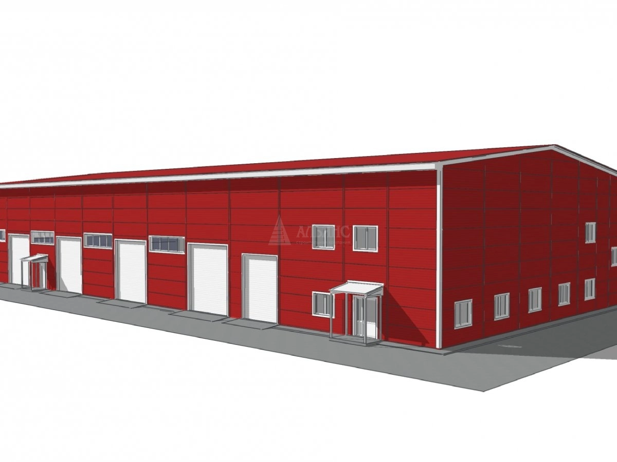 3D визуализация Производственное здание из сэндвич-панелей - фото 8